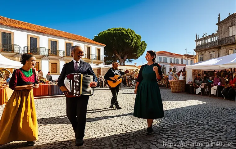 문화예술 펀딩 사례 분석 - **A Vibrant Cultural Celebration in Portugal**
    "A lively outdoor scene capturing the success of ...